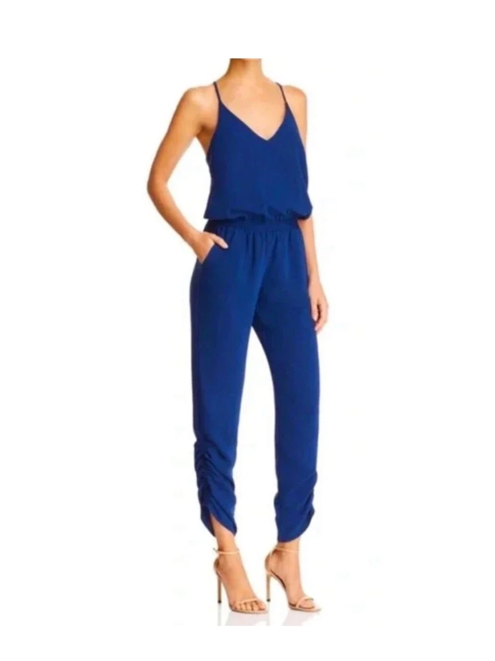 Amanda Uprichard Navy Lowell Jumpsuit